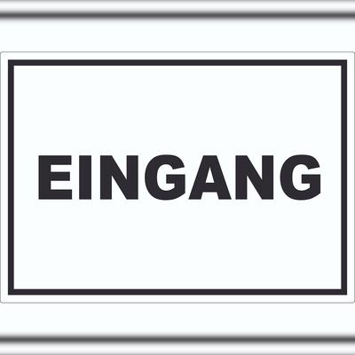 HB-Druck Eingang Aufkleber A9 (37x52mm)