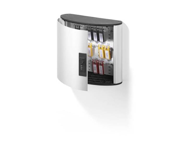 Durable 196923 Keybox Code Armoire pour 18 Clés Fermeture Par Combinaison à Code - avec 6 Porte-Clés Key Clip