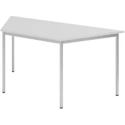 bümö Trapez-Tisch, Multifunktionstisch 160 x 69 cm in grau - Besprechungstisch, Konferenztisch, Meetingtisch, Mehrzwecktisch, Pausentisch für