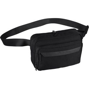 Quadra Bauchtasche Airside QD815, aus Polyester, schwarz, 2 Liter, Breite 23cm, 3 Fächer