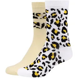 2er Pack s.Oliver Originals Leo Baumwoll Socken Damen 2048 - transparent yellow 39-42