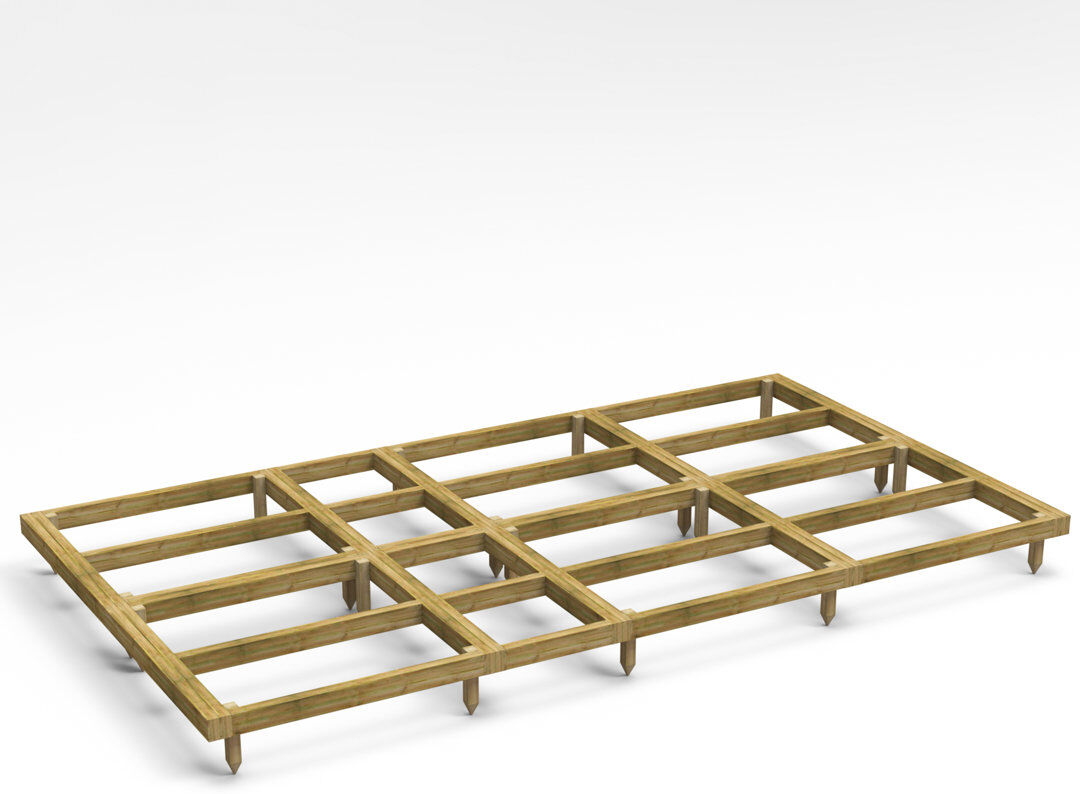 Powersheds 14 x 8ft Pressure Treated Timber Base Kit 10cm H X 238cm W X 425.8cm D