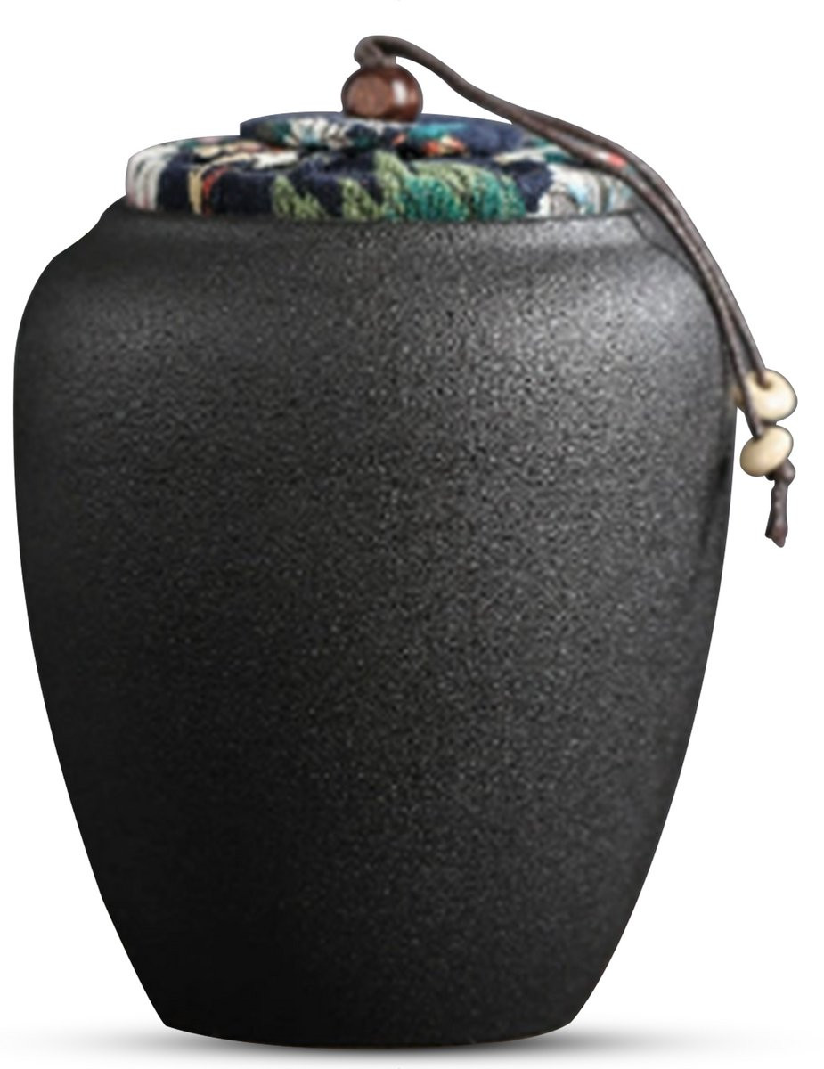 Professionele Begrafenis Urn Zwart - 430 ml - Mini Crematie Urn voor Menselijk As of Huisdieren