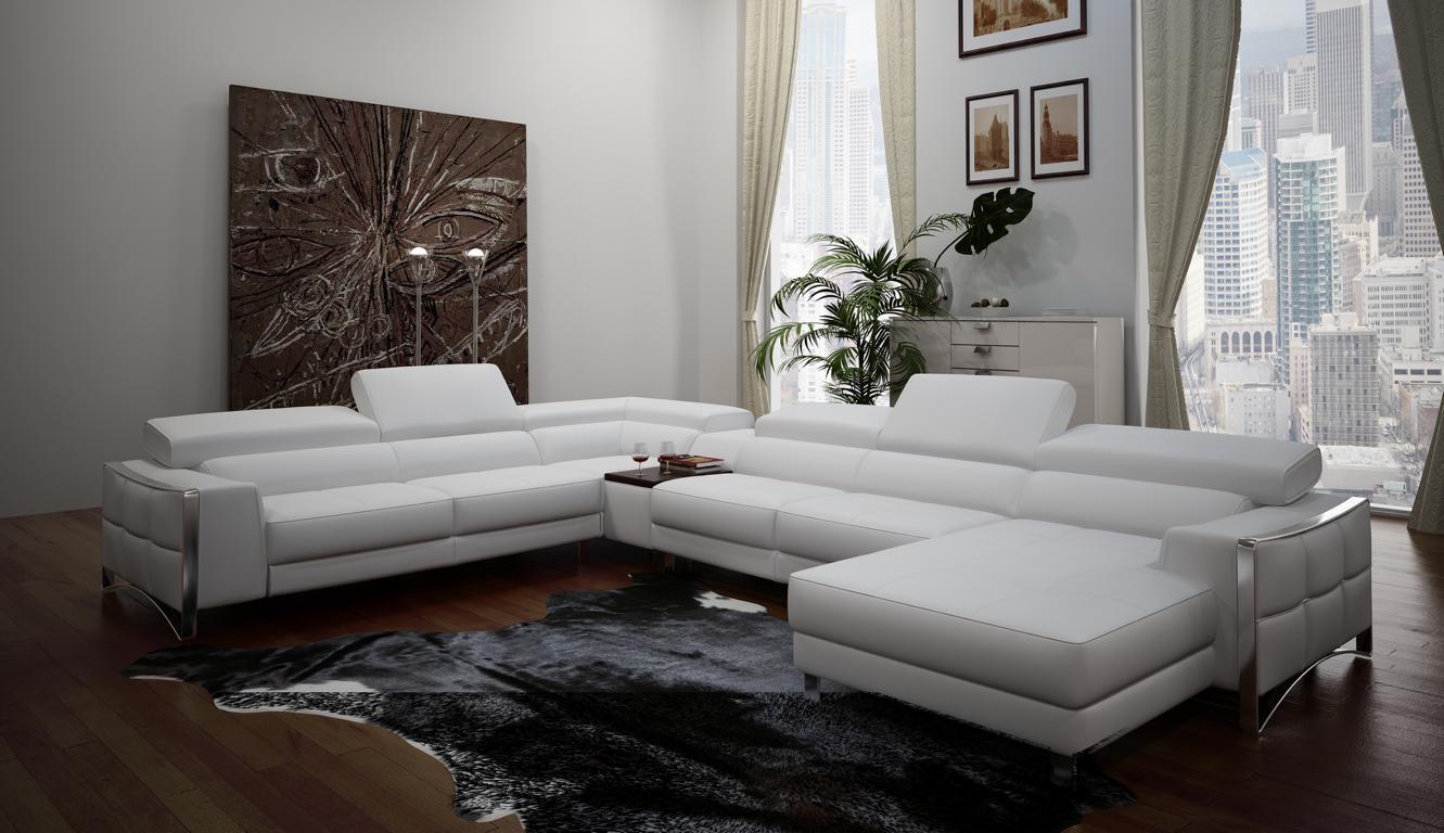 Multifunktion Couch Ecksofa Medien TV Sofa Couch Ledersofa Wohnlandschaft U-Form