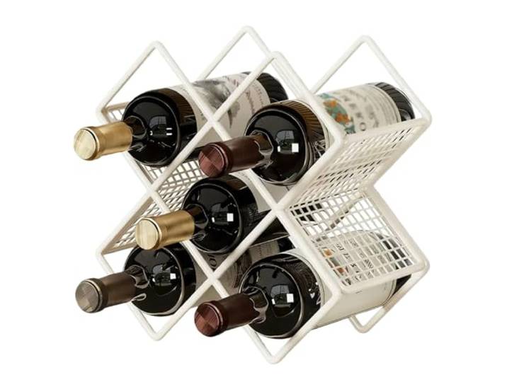 OIFAODAO Weinregal, Spirituosenregal, platzsparend, kein Zusammenbau erforderlich(White)