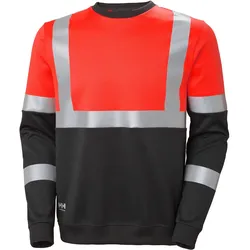Warnschutz Sweatshirt "ADDVIS" UV-Schutz - S - rot/schwarz