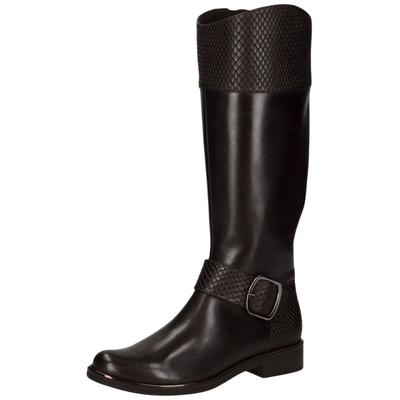 Stiefel CAPRICE "Caprice Stiefel Leder", Damen, Gr. 37, schwarz, Leder, Schuhe Stiefel