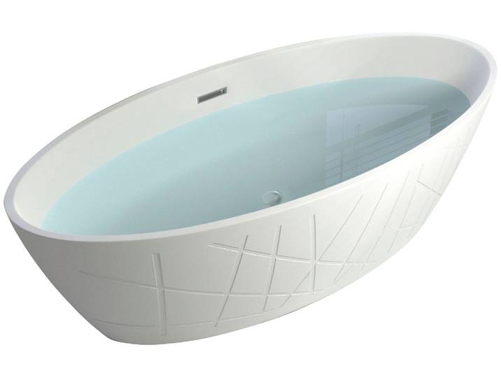 Badewanne SANOTECHNIK Manhatten , weiß, B:80cm H:56cm L:170cm, Acryl, Badewannen, Badewanne, Maße: 170x80,6x60cm