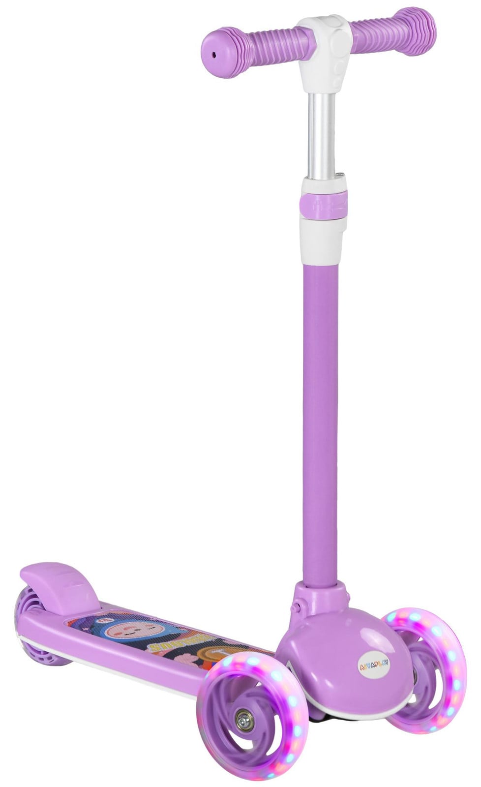 MH Handel Kinderstep met LED-wielen in paars
