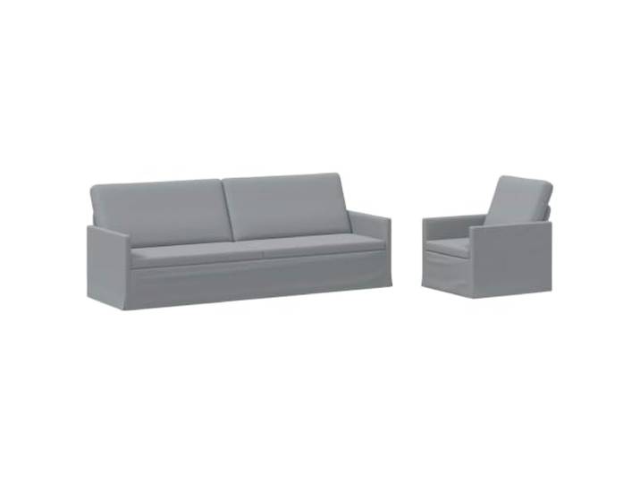 vidaXL Sofa-Set 2 pcs Hellgrau Stoff