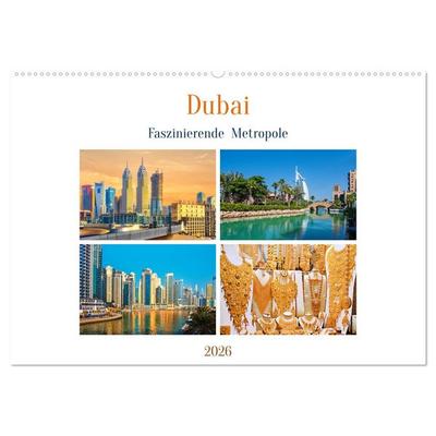 Dubai - Faszinierende Metropole (Wandkalender 2026 DIN A2 quer), CALVENDO Monatskalender
