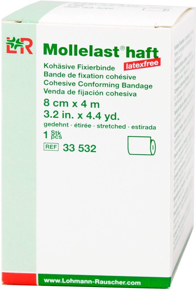 Mollelast Haft Binden Latexfrei 8 Cmx4 M Weiß