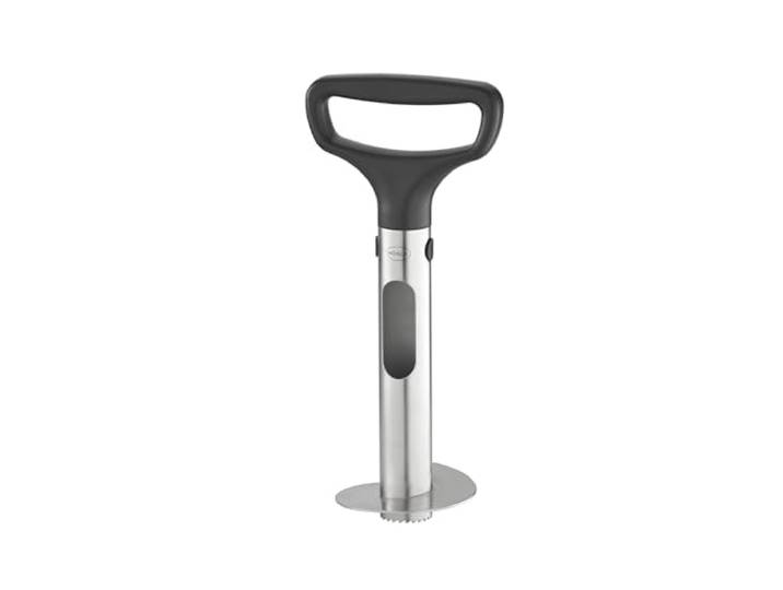RÖSLE Ananasschneider PRO, Hochwertiger Ananasschäler zum Entkernen und Ringe schneiden, mit ergonomischem Griff, Einschneidskala und Auswurfschlitz, ABS, Edelstahl 18/10