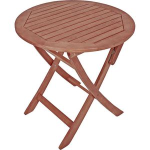 Garden-Pleasure Gartentisch STOCKHOLM, Eukalyptus, braun, Ø 70 x 73 cm, klappbar