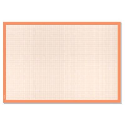 Sigel Papier-Schreibunterlage, Graph, millimeterkariert, weiß/orange, 59,5 x 41 cm, 80 g, 30 Blatt