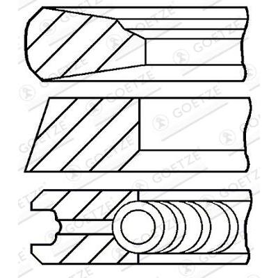 GOETZE ENGINE Kolbenringsatz 08-143007-00
