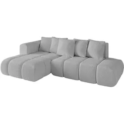 ECKSOFA Ottomane Links CLOUD-L-v1 280x185x90 Hellgrau Bouclé