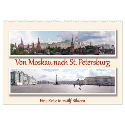 Von Moskau nach St. Petersburg (Wandkalender 2027 DIN A2 quer), CALVENDO Monatskalender