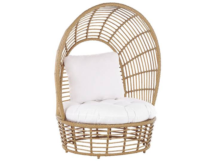 SONNENINSEL Rattan natürlich Kissen weiß Lido