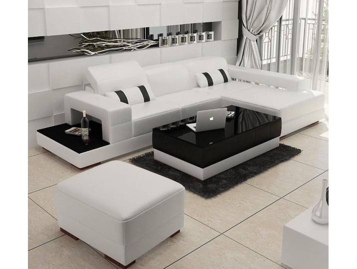 Xlmoebel Ecksofa Elegantes Ledersofa in L-Form für stilvolles Wohnen, Ecksofa L-Form, Hergestellt in Europa