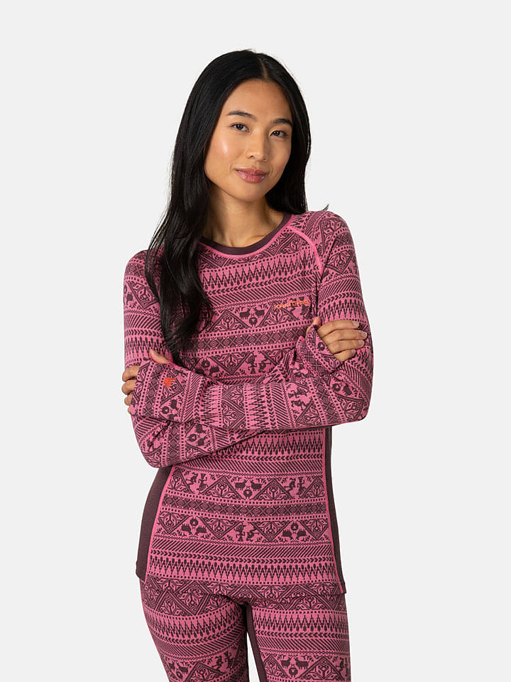 KARI TRAA Merinowoll-Thermounterhemd "Tale" in Pink - L
