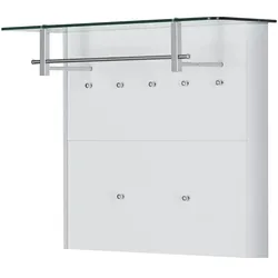 Garderobenpaneel   ¦ weiß ¦ MDF-Platte ¦ Maße (cm): B: 96 H: 78 T: 33.0