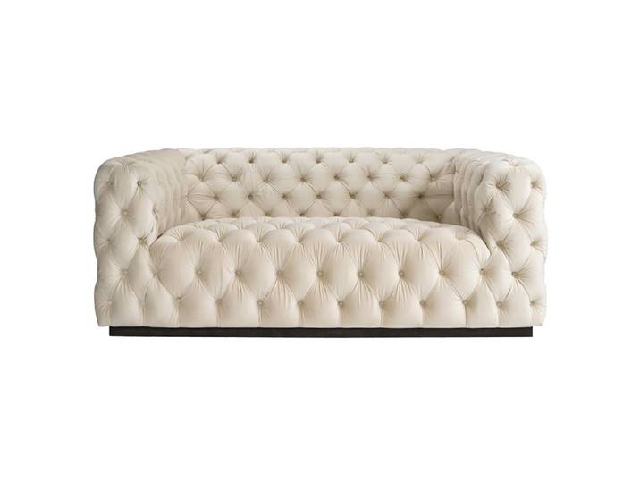 Frankfurt 2-Sitzer Sofa - Kreide - Schwarze Basis