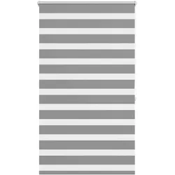vidaXL Doppelrollo Seitenzug 100 x 175 cm grau