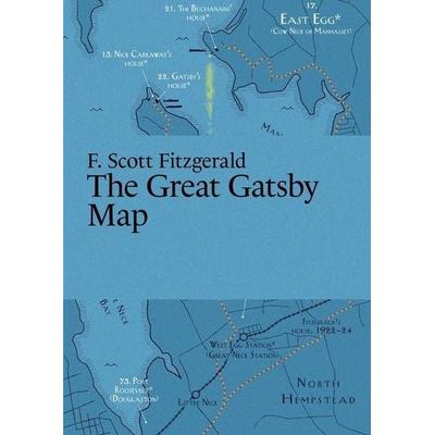 F. Scott Fitzgerald: The Great Gatsby Map, Karte von , Paris Grafik