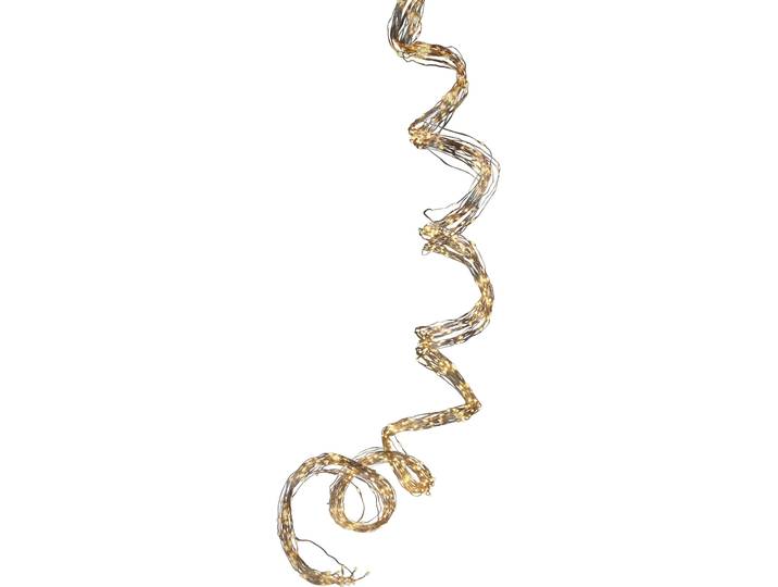 AM DESIGN LED-Lichterkette Weihnachtsdeko aussen , silber (silberfarben), Flammen 90 Stk., Kabellänge 5m x Gesamtlänge 6m, Lichterketten, 5m Anlaufkabel, LED-Lichterkette