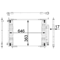 Kondensator Klimaanlage MAHLE AC 678 000S für Audi A3