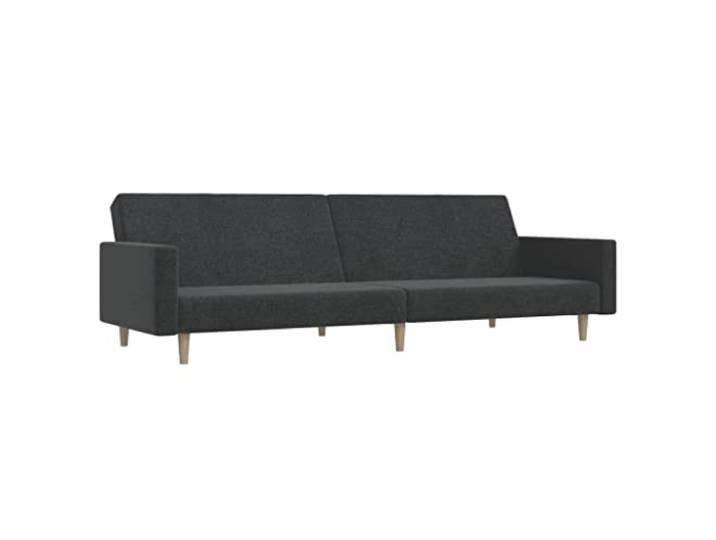 Todiikf Schlafsofa 2-Sitzer Dunkelgrau Klappsofa Couch mit Bettfunktion Verstellbare Rückenlehne und weicher Stoffbezug bieten flexiblen Schlafplatz für Gäste im Wohnzimmer oder Büro.
