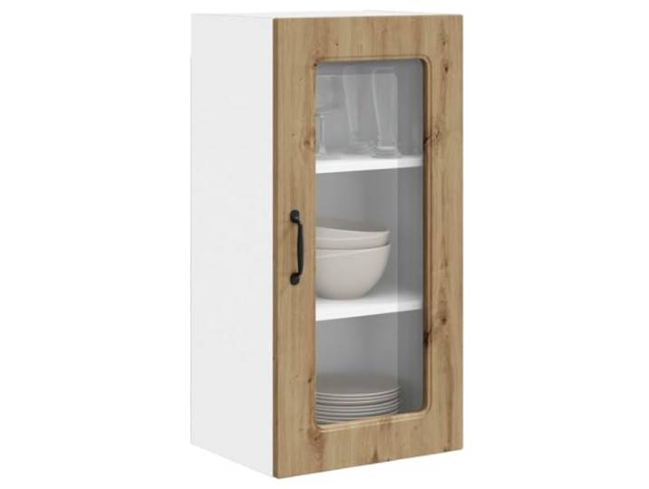 KTHLBRH Kalmar Küchenschrank 2 Türen Eiche Handwerk Mehrschichtiges Holz, 6 Einlegeböden, 120 kg Kapazität, großer Stauraum, Montage erforderlich
