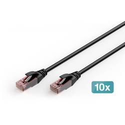 Digitus DK-1617-100-OD-10 RJ45 Patchkabel CAT 6 10 m Schwarz 10 St.
