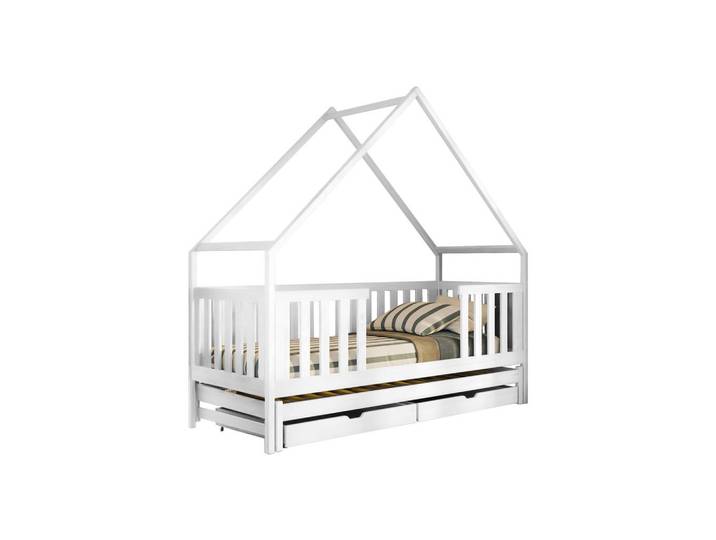 Mirjan24 Hausbett Magic, Weiß, Holz, Kiefer, 2 Schubladen, Rechteckig, 90x200 cm, Babymöbel & Kindermöbel, Kinderzimmer & Jugendzimmer, Kinderbetten, Spielbetten