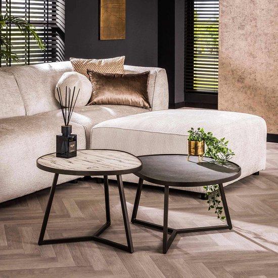 Salon-Tisch-Set aus Stein - 60 x 55 x 45 cm - Stehen - Modern - Organisch - Naturstein
