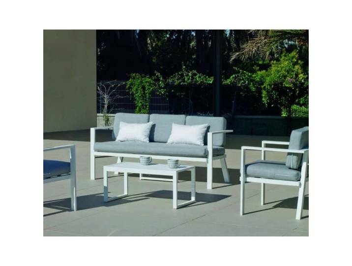 Salon de jardin détente 5 places Azores Gris