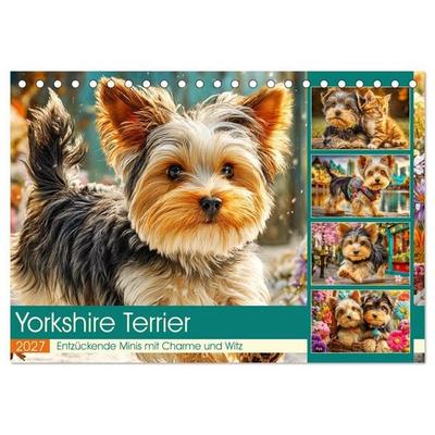 Yorkshire Terrier. Entzückende Minis mit Charme und Witz (Tischkalender 2027 DIN A5 quer), CALVENDO Monatskalender