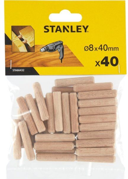 Stanley Trædyvler Ø8 Mm, 40 Mm, 40 Stk.