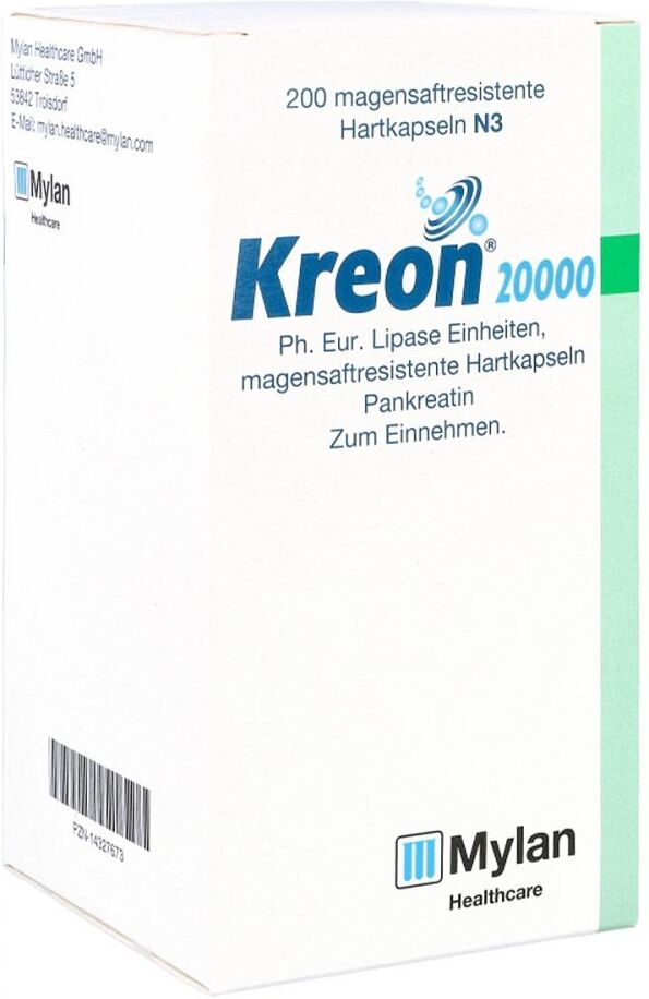 Kreon 20.000 Ph.eur.lipase Einheiten msr.Hartkaps.
