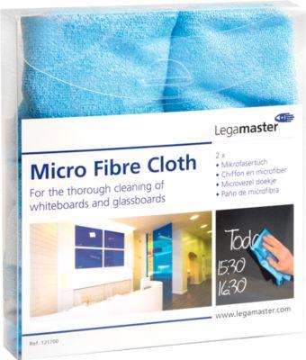 Mikrofaser-Reinigungstücher Legamaster 7-121700, für Glasboards, waschbar, 2 Stück