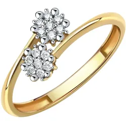 Fascination by Ellen K. Ring Gold 375 mit 14 weißen Zirkonia-Steinen
