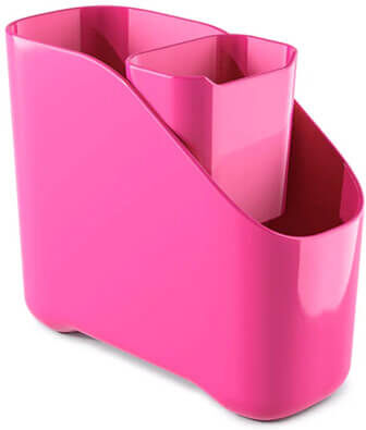 Zeal Melamine Large Sink Tidy with Inner Bucket Neon Pink