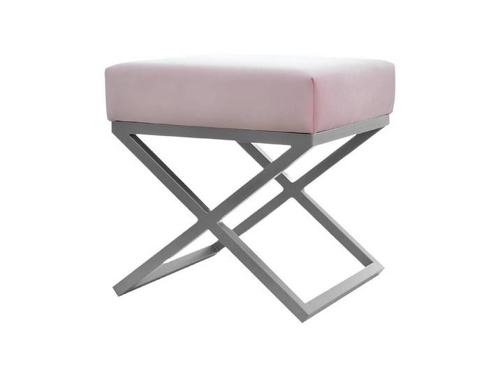 Xlmoebel Hocker Runder Polsterhocker in X-Form für gemütliche Sitzgelegenheiten (1 St., Hocker), Hergestellt in Europa
