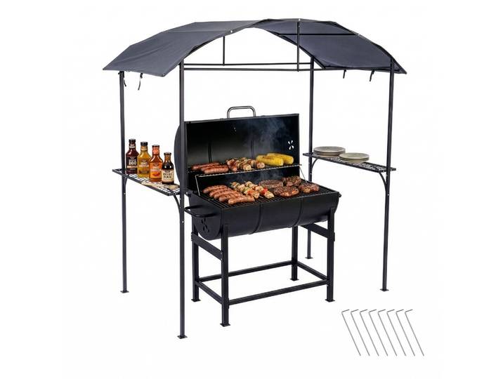 Grill Pavillon Metall Anthrazit