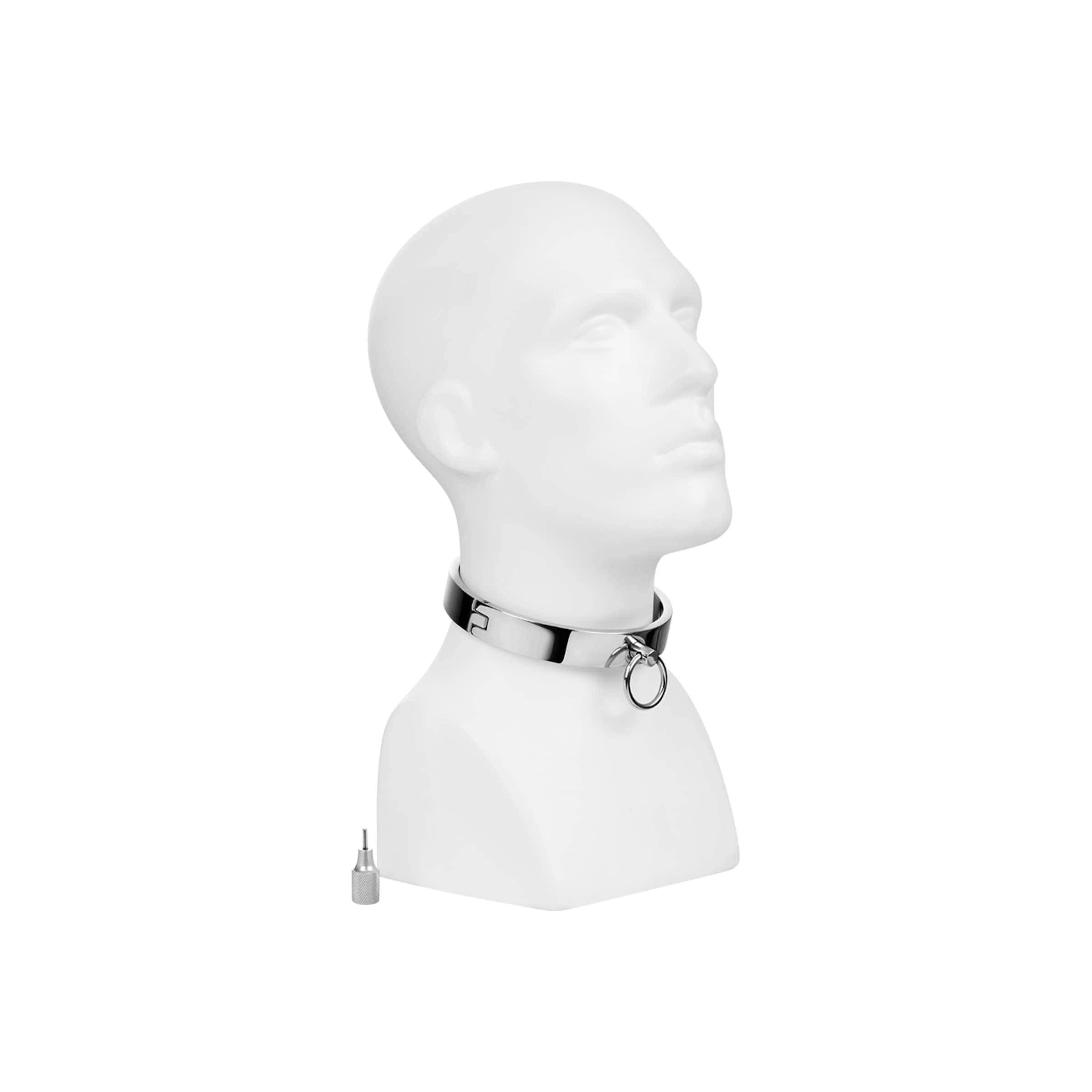 Breites Edelstahl Sklavenhalsband