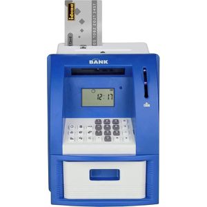 Idena Spardose Geldautomat mit Sound, 16 x ?21,8 x 14,5 cm, blau