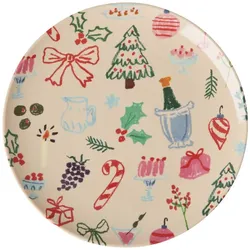 RICE Melamin Kuchenteller Xmas Galore, Ø 16 cm