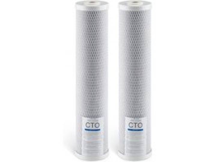 VEVOR 2 Stk. Ersatzkartusche für den Wasserfilter für das ganze Haus, 115 x 507 mm CTO-Kohleblock, Ersatzfilter für 3-stufiges Wasserfiltersystem, reduziert Chlor & schlechten Geschmack & Geruch