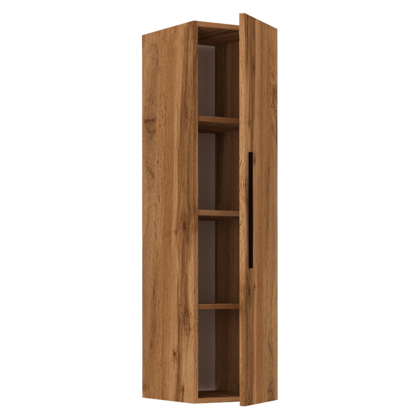 VCM Holzregal hängend platzsparendes Regal Maße: H.115x B. 30 x T. 30cm Elegantes Regal hängend Aufbewahrungsregal Bücherregal Wandboard - Arila XL Senkrecht
